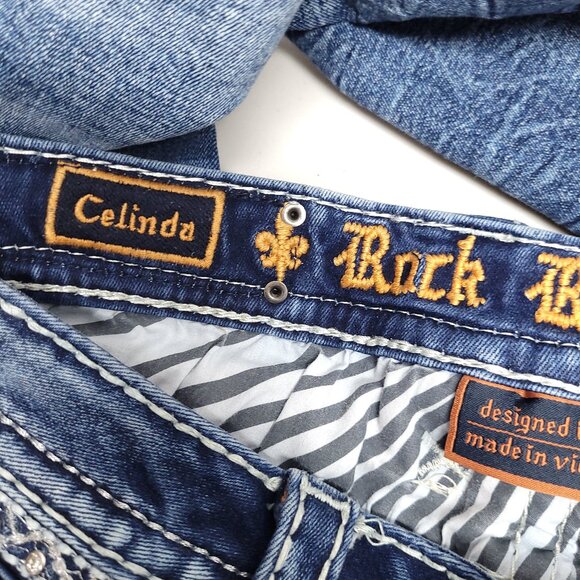 Rock Revival Womens Easy Crop Jeans Size 30 Blue - Picture 8 of 10